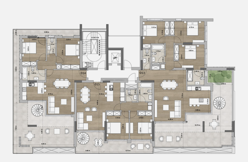 Spacious 3-Bedroom Penthouse for Sale, Expansive Private Roof Garden , Ayios Nicolaos, Limassol