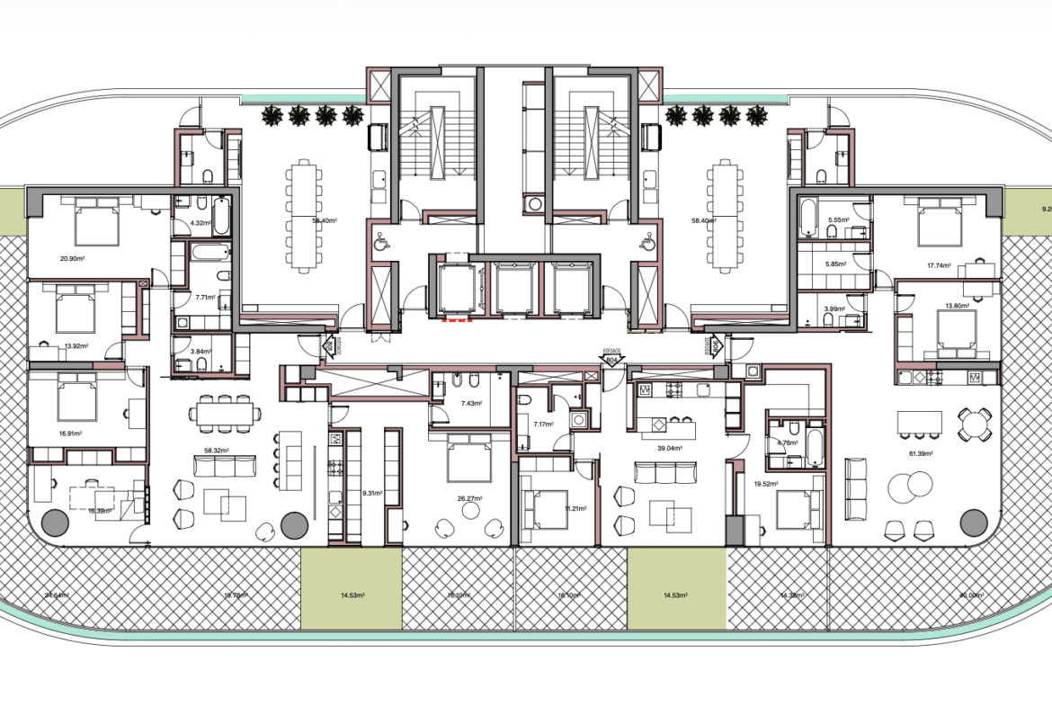 Exceptional 4 + 1 Apartment with Expansive Outdoor Areas and Private Sun Deck for Sale, Germasogeia, Limassol