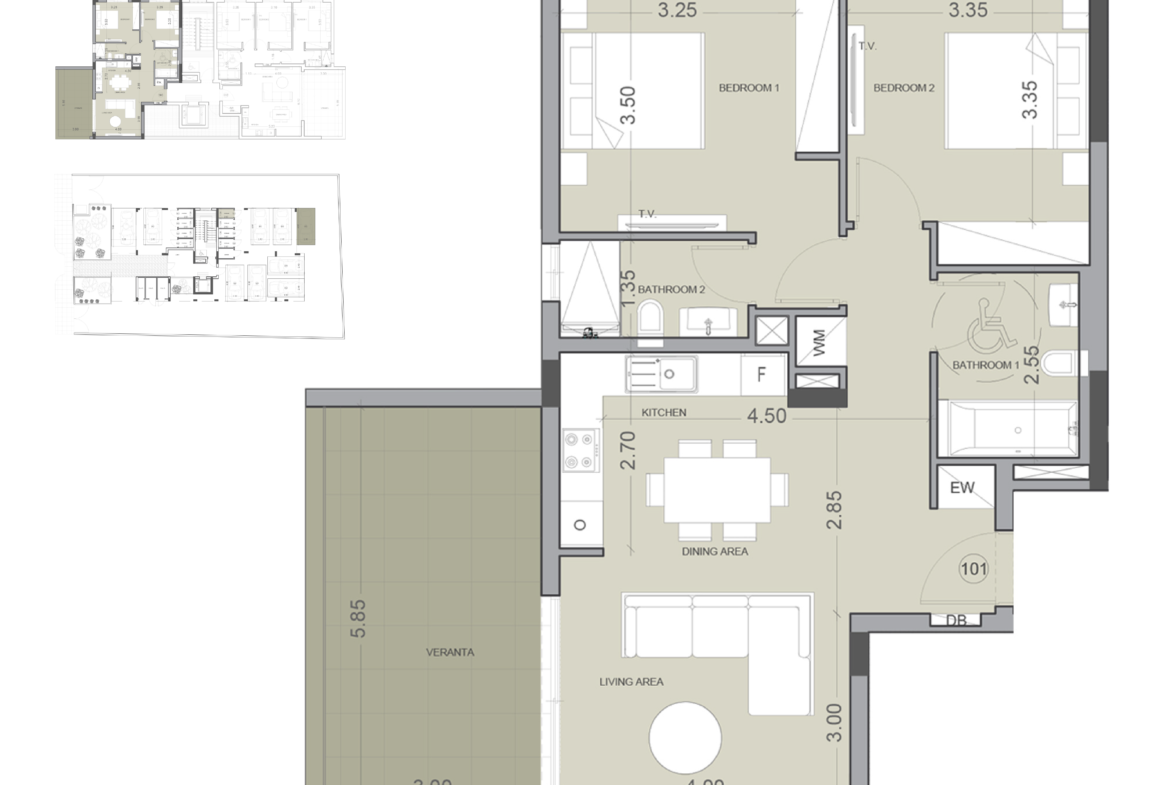 Contemporary 2 – Bedrooms Coastal Apartment for Sale, Potamos Germasogeias, Limassol