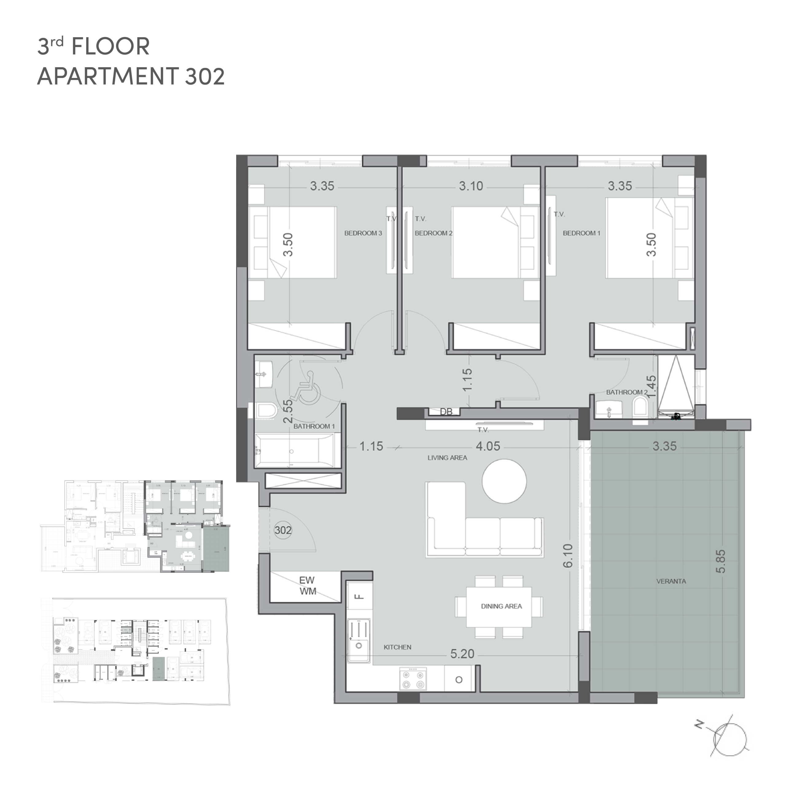 Bright 3 – Bedroom Apartment for Sale, Close to Beach, Potamos Germasogeias, Limassol
