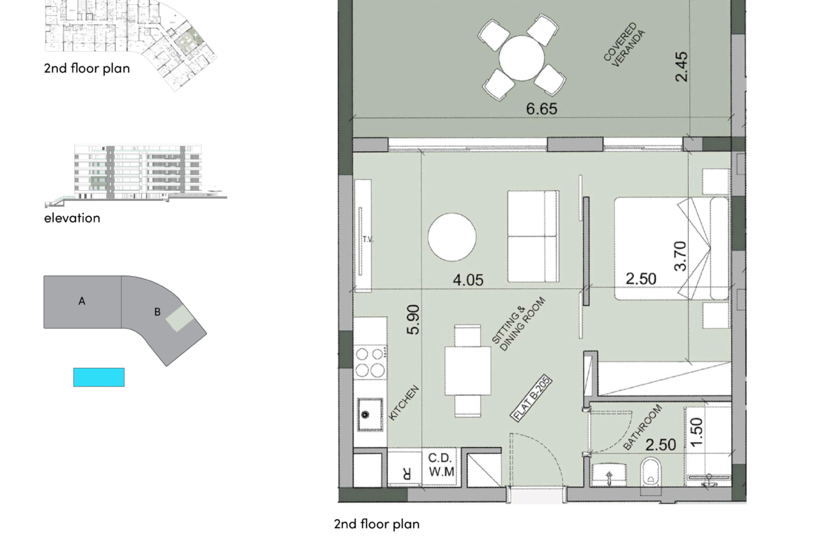 Bright Studio Apartment for Sale, Agios Tychonas, Limassol