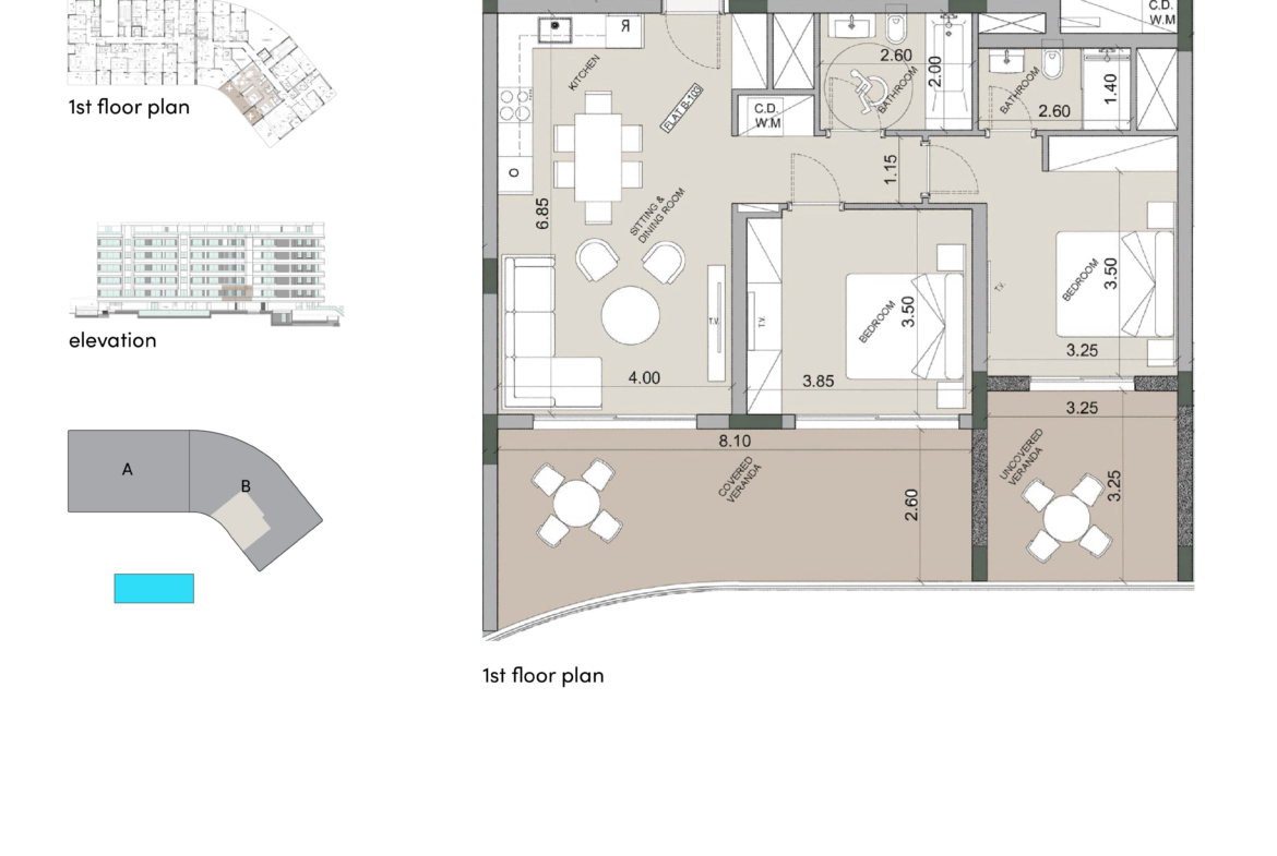 Spacious 2-Bedroom Apartment for Sale, Expansive Outdoor Living Area, Agios Tychonas, Limassol