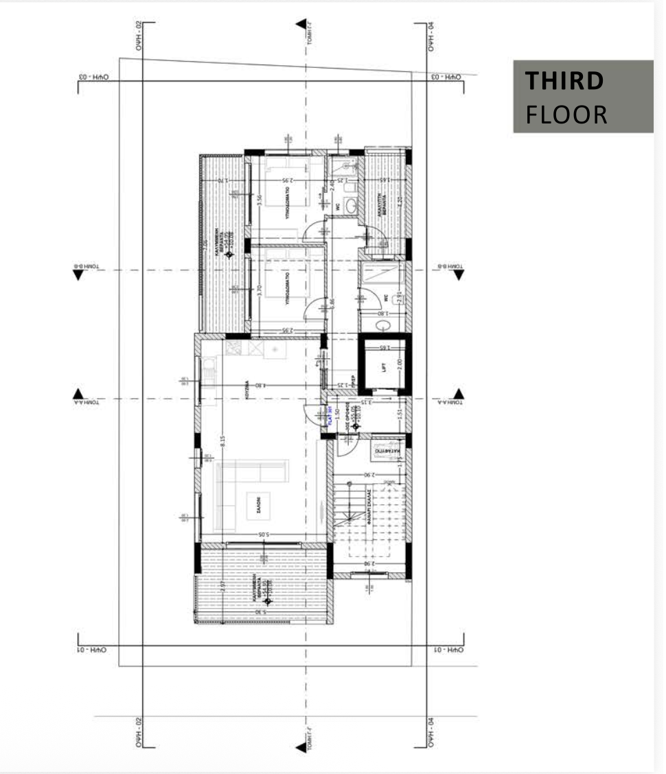 3rd floor Top-Floor 2-Bedroom Apartment for Sale, Apostolos Andreas, Limassol