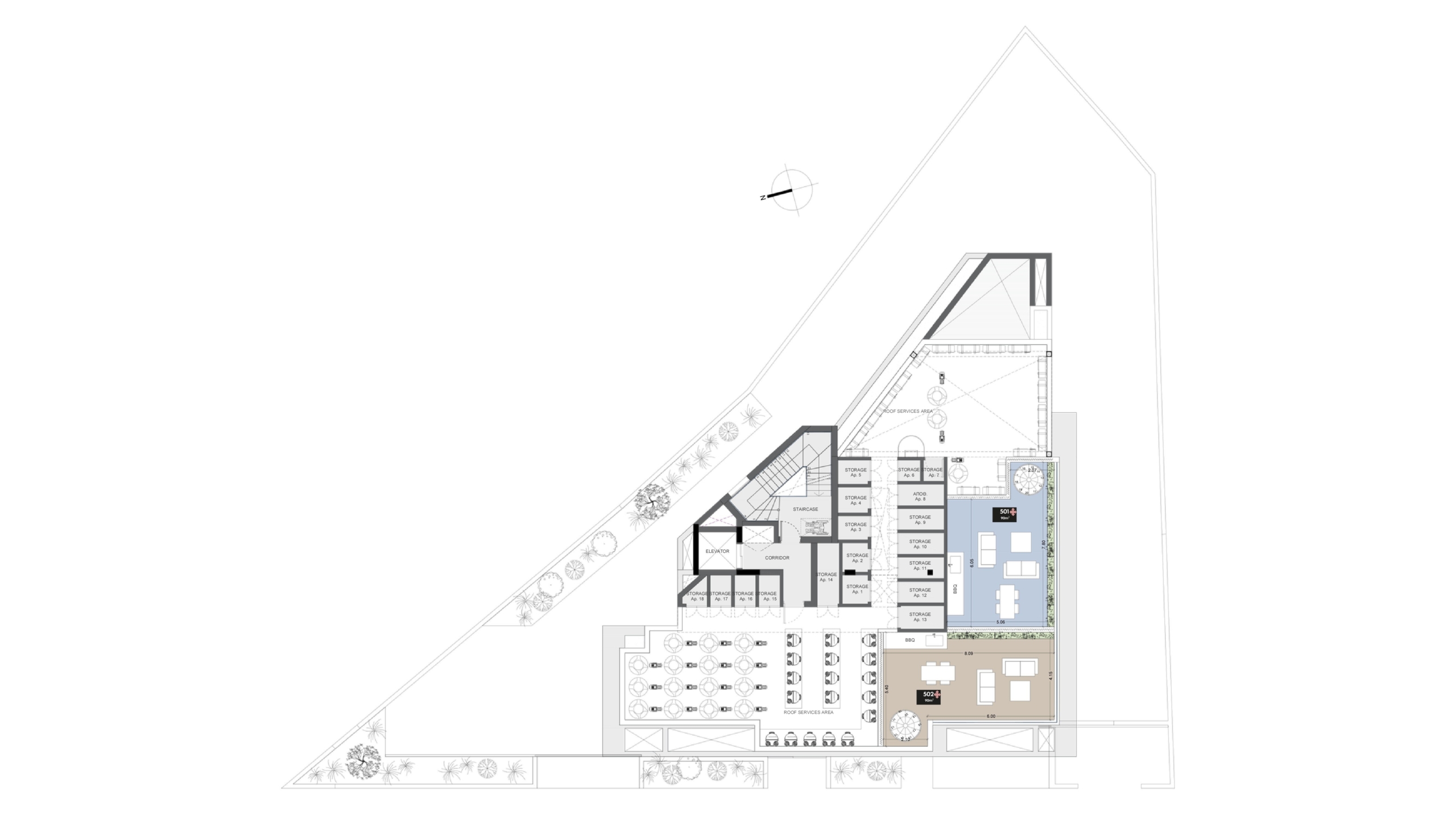 Roof Level Luxury 3-Bedroom Penthouse with Private Roof Garden for Sale, Old Town, Limassol