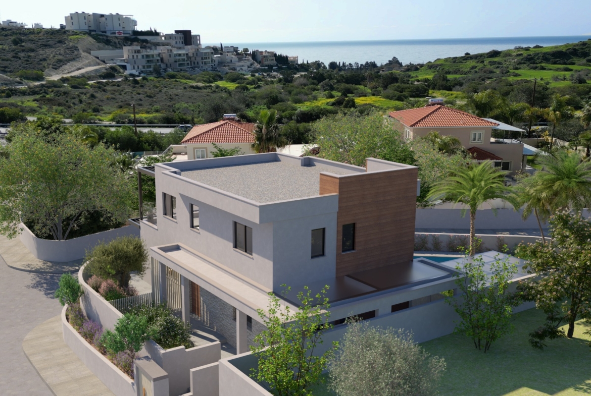 Modern 4-Bedroom Villa with Private Pool & Sea Views, Agios Tychonas, Limassol