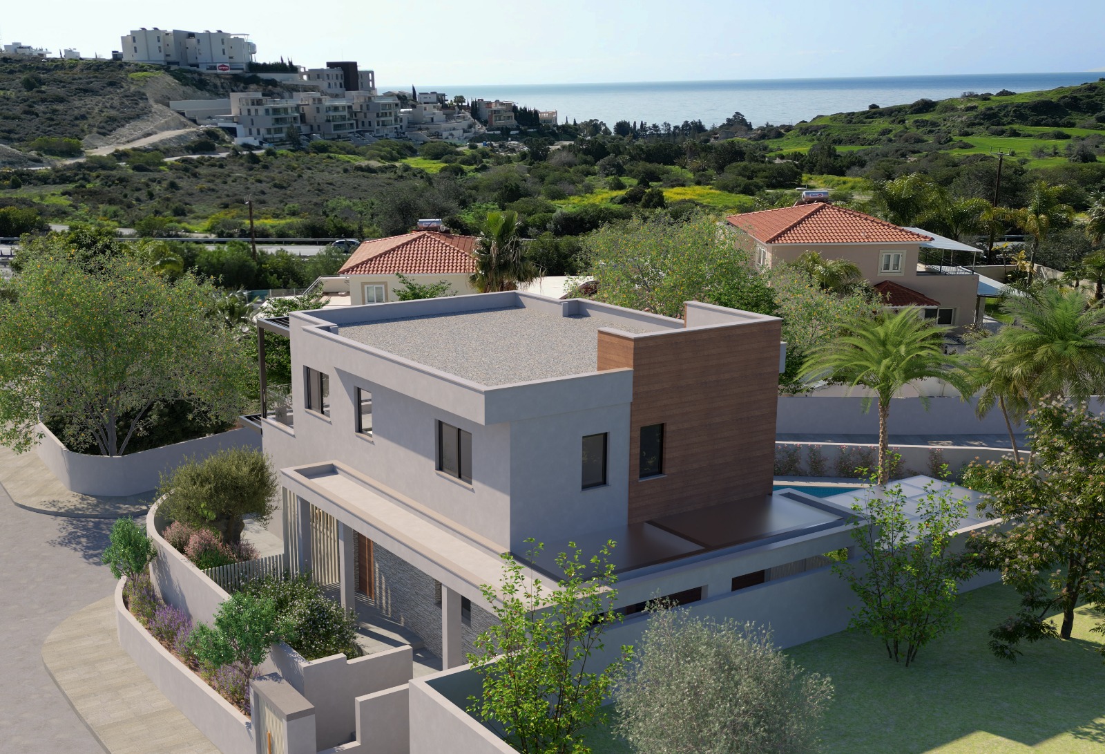 Modern 4-Bedroom Villa with Private Pool & Sea Views, Agios Tychonas, Limassol