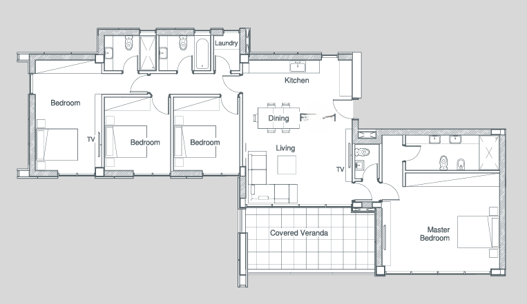 Luxury 4-Bedroom Apartment for Rent, Germasogeia Tourist Area, Limassol