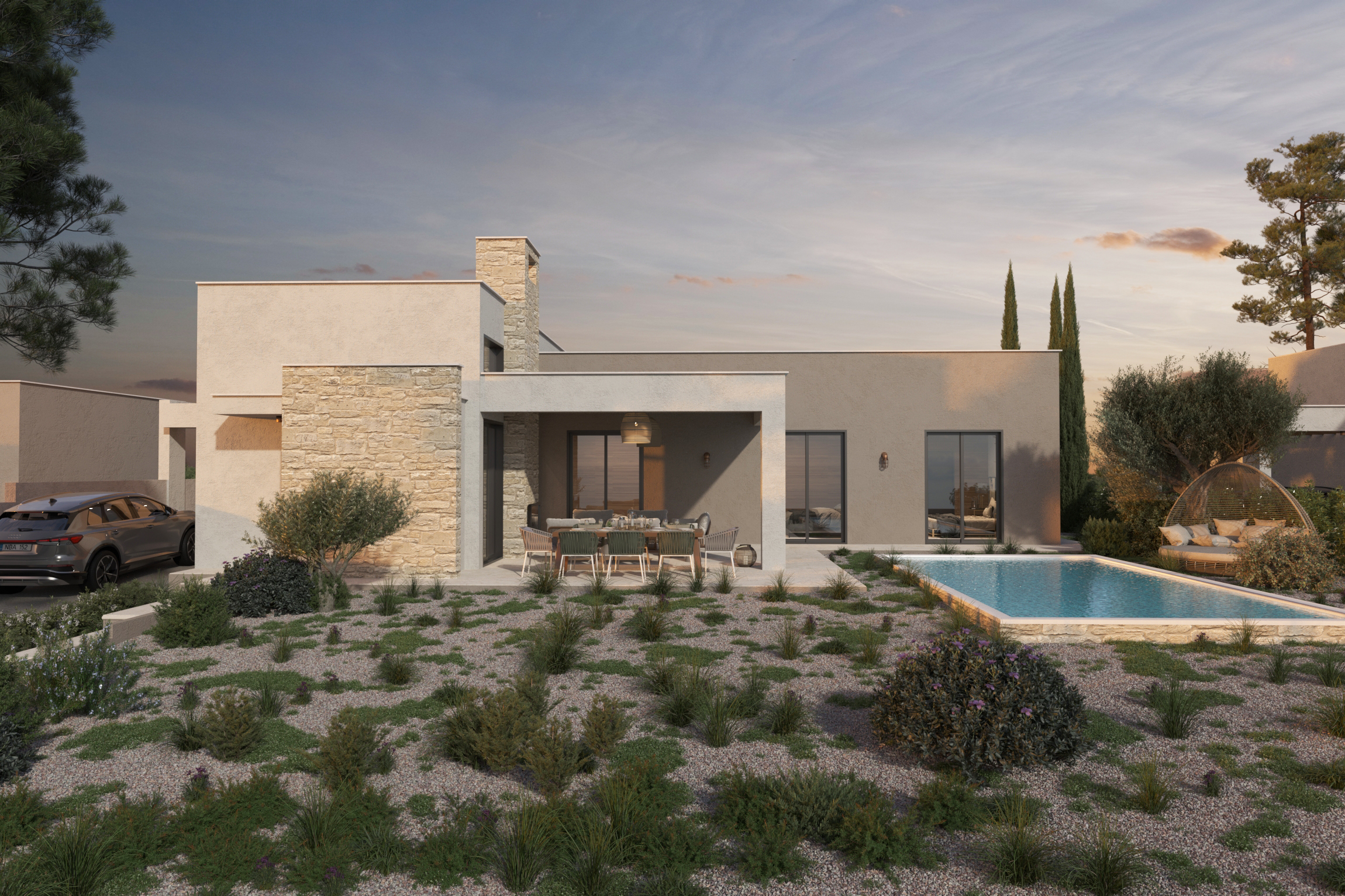 23-207 LEVEL TYPE B VIEW 1 Modern 4 – Bedroom Detached Houses for Sale, Souni, Limassol